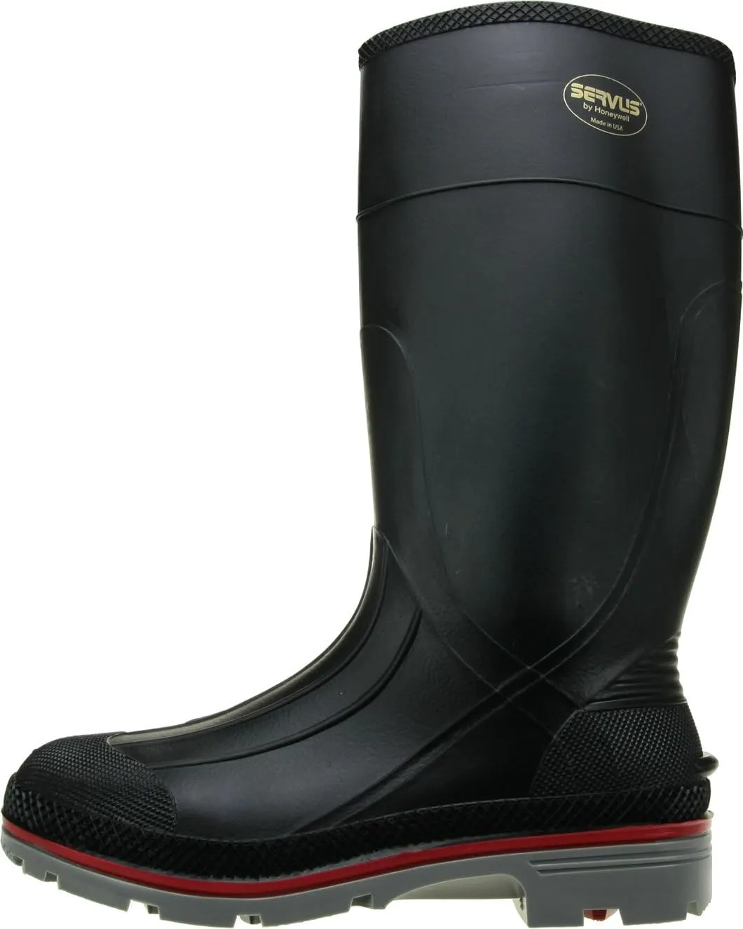 Servus XTP 15" PVC Chemical-Resistant Soft Toe Men's Work Boots, Black, Red & Grey (75108)