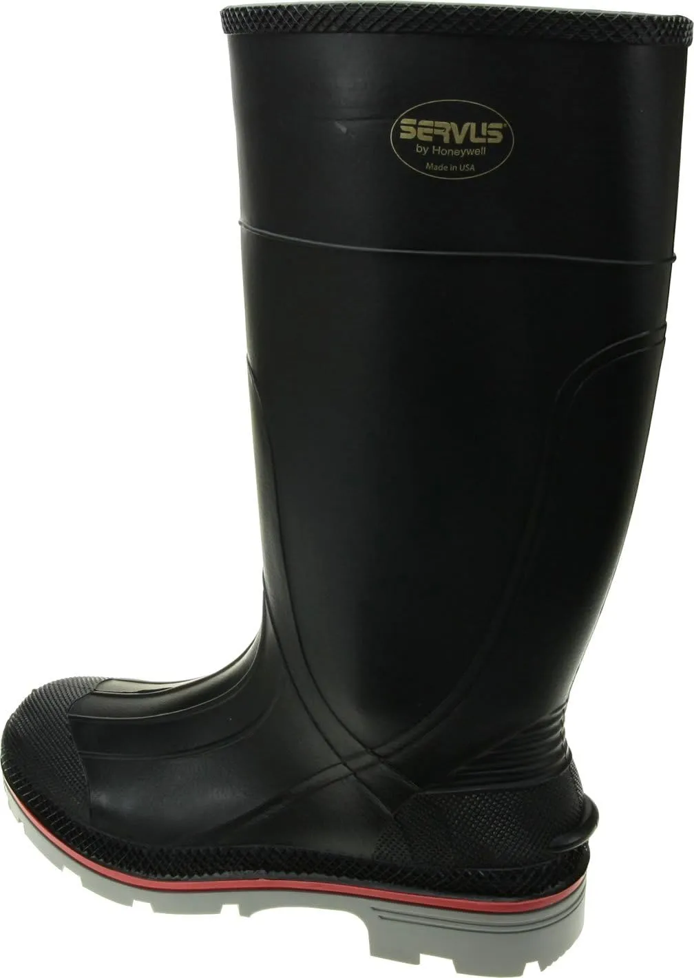 Servus XTP 15" PVC Chemical-Resistant Soft Toe Men's Work Boots, Black, Red & Grey (75108)