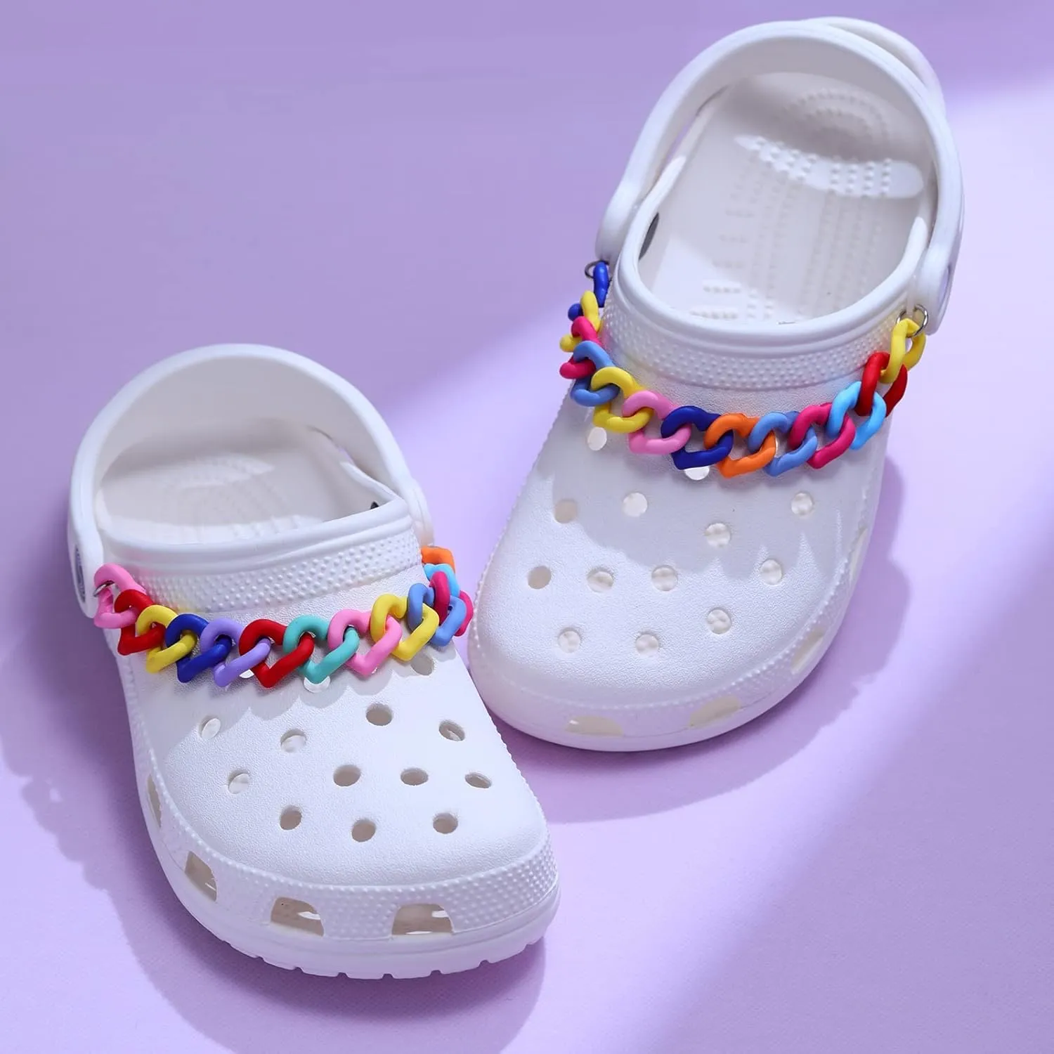 Shoe Chain Charm,Flower Shoe Charms For Croc Clog Sandals,Bling Daisy Shoe Chains For Women