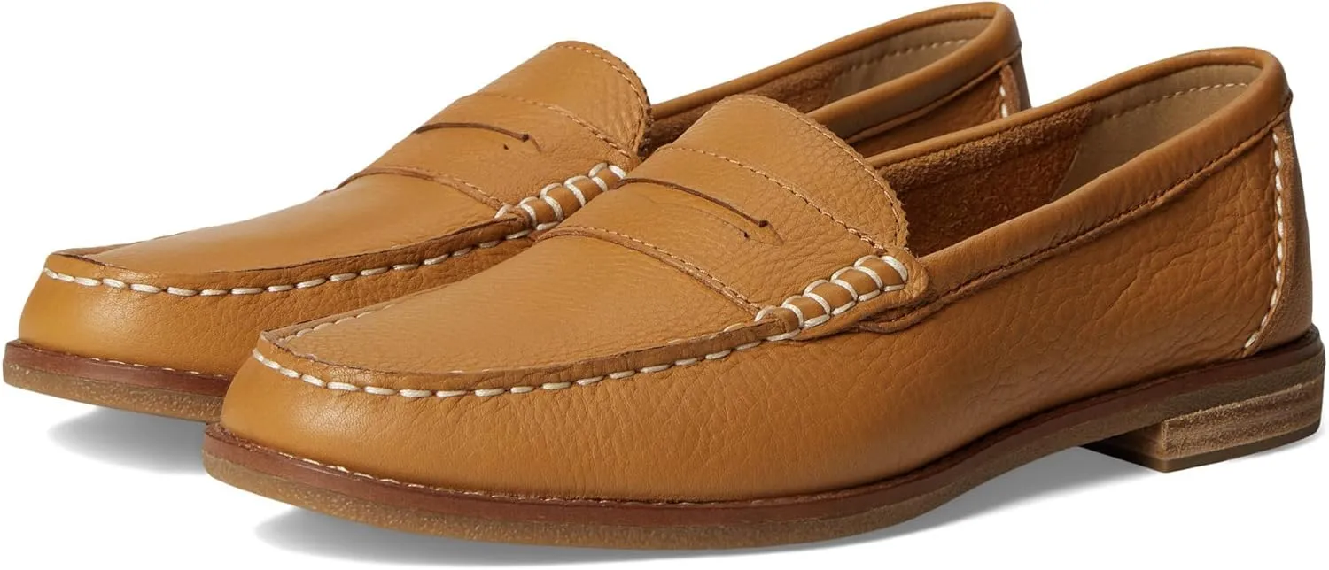 Sperry Women's Seaport Penny Loafer, Tan, 5