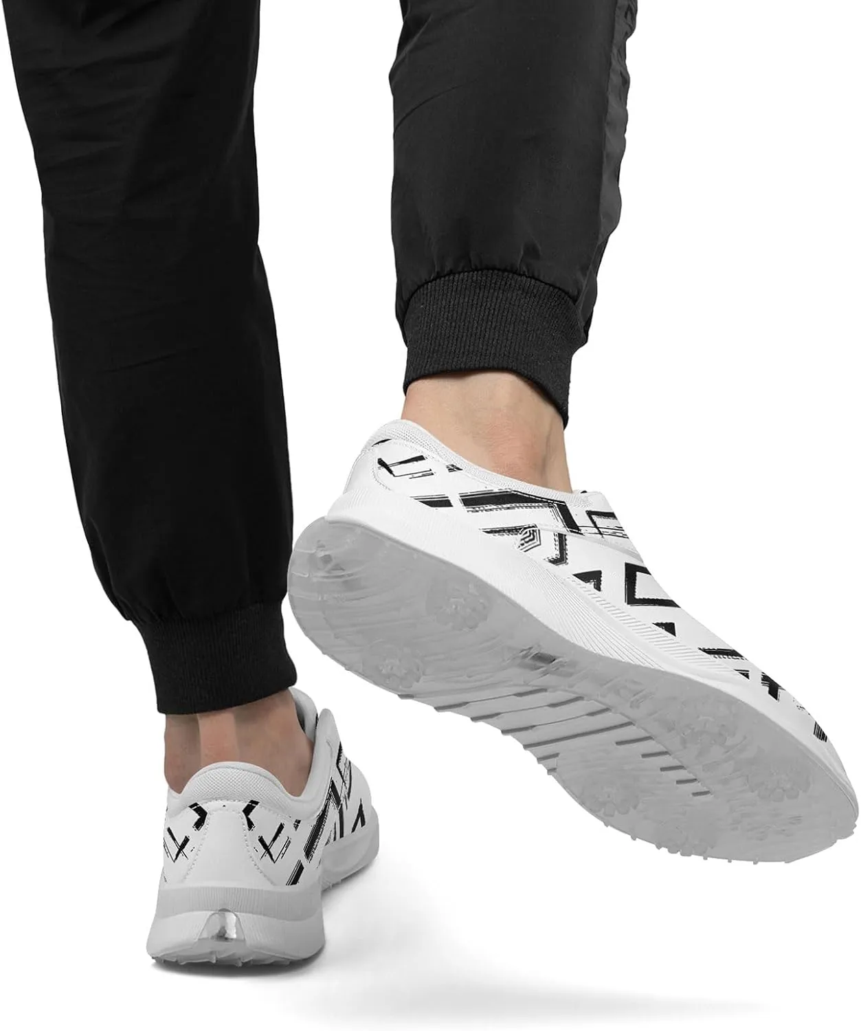 Spikeless Golf Shoes for Men & Women, Breathable Golf Sneakers Colorful Abstract Art Sports Walking Shoes Fashion Footwear