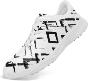 Spikeless Golf Shoes for Men & Women, Breathable Golf Sneakers Colorful Abstract Art Sports Walking Shoes Fashion Footwear