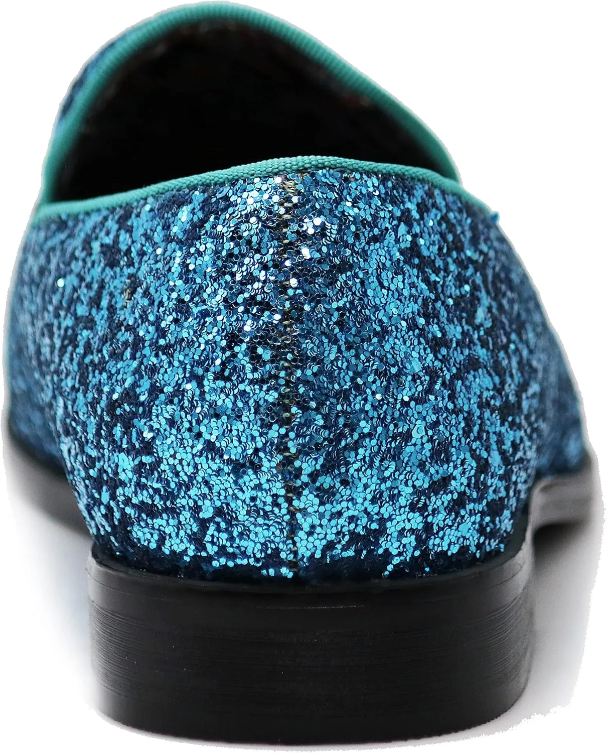 SPK04 Men's Vintage Glitter Dress Loafers Slip On Shoes Classic Tuxedo Dress Shoes