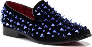 SPK09 Men's Vintage Spike Dress Loafers Slip On Fashion Shoes Classic Tuxedo Dress Shoes