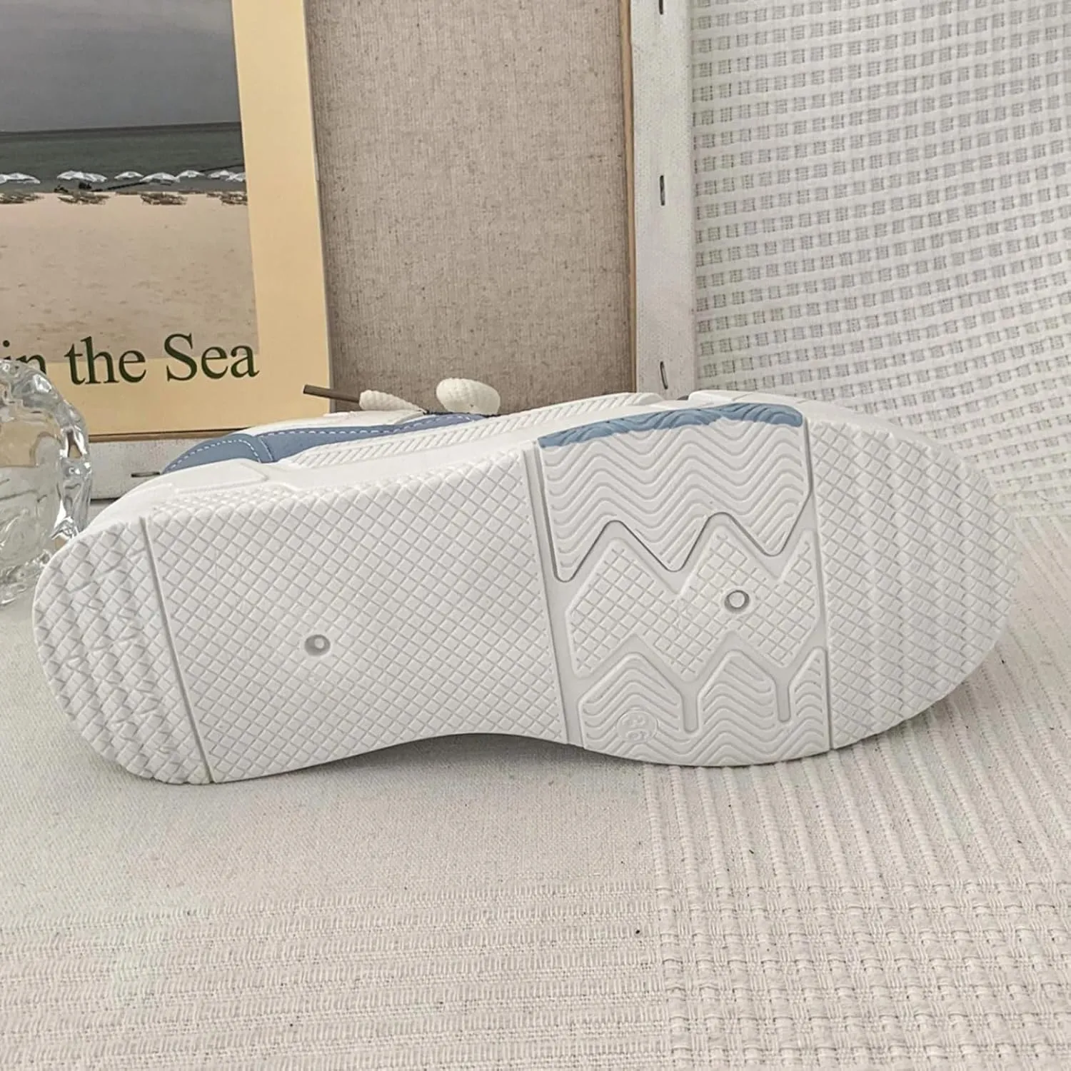 Star Patch Chunky Sneakers for Women Girl Teens, Sweet Preppy Skate Y2K Cute Platform Shoes, Height Boost, All Season