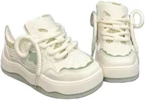 Star Shoes Women's Y2K Platform Sneakers Low Top Lace Up Round Toe Sports Shoes Slip Fashion for Travel Casual