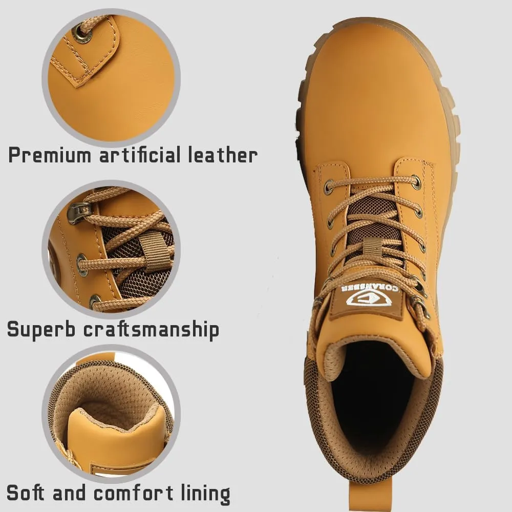 Steel Toe Shoes for Men Women Comfortable Fashion Safety Boots Lightweight Industrial & Construction Work Shoes