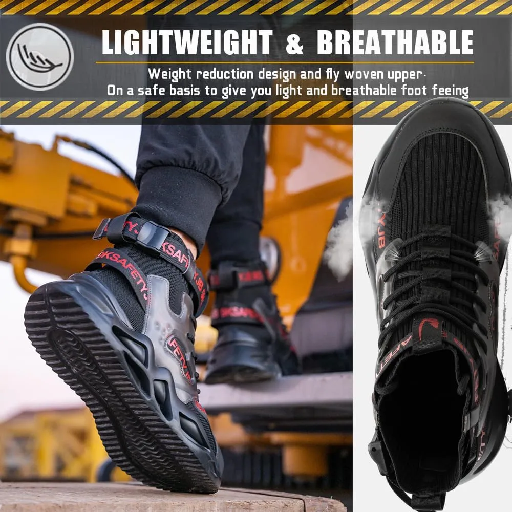 Steel Toe Shoes for Men Women Comfortable Fashion Safety Boots Lightweight Industrial & Construction Work Shoes