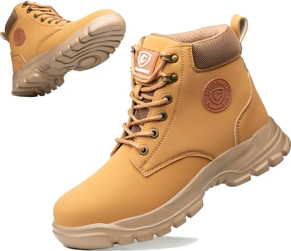Steel Toe Shoes for Men Women Comfortable Fashion Safety Boots Lightweight Industrial & Construction Work Shoes
