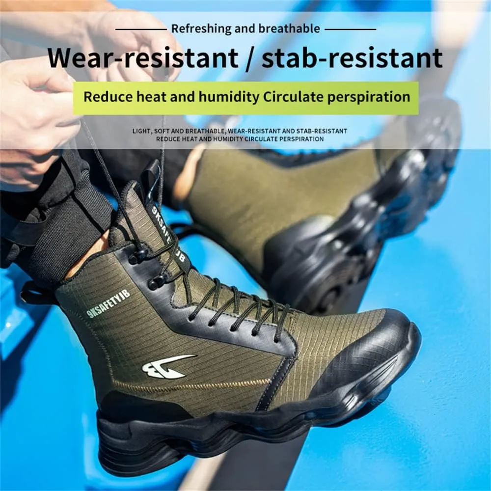 Steel Toe Shoes for Men Women Comfortable Fashion Safety Boots Lightweight Industrial & Construction Work Shoes