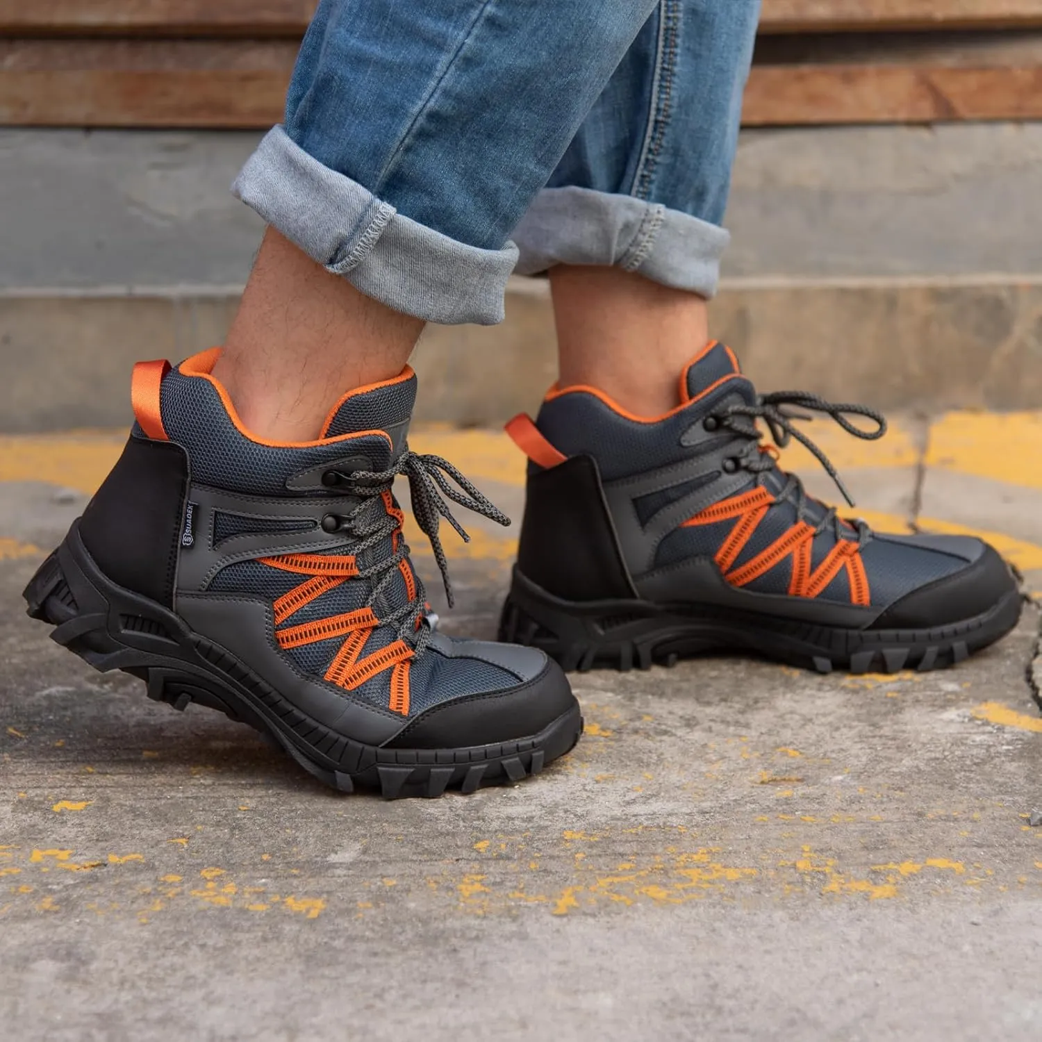 SUADEX Steel Toe Boots for Men Work Safety Indestructible Boots for Women Construction Shoes Composite Toe
