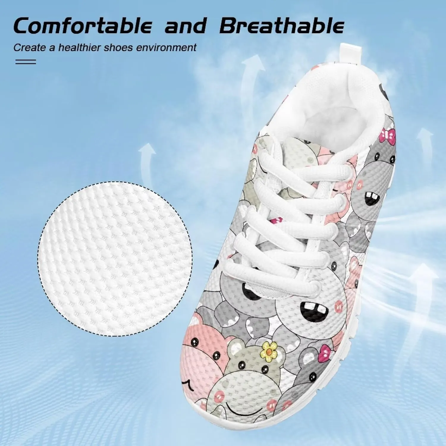 SYtrade Christmas Shoes for Girls Lace Up Walking Tennis Sneakers White Sole