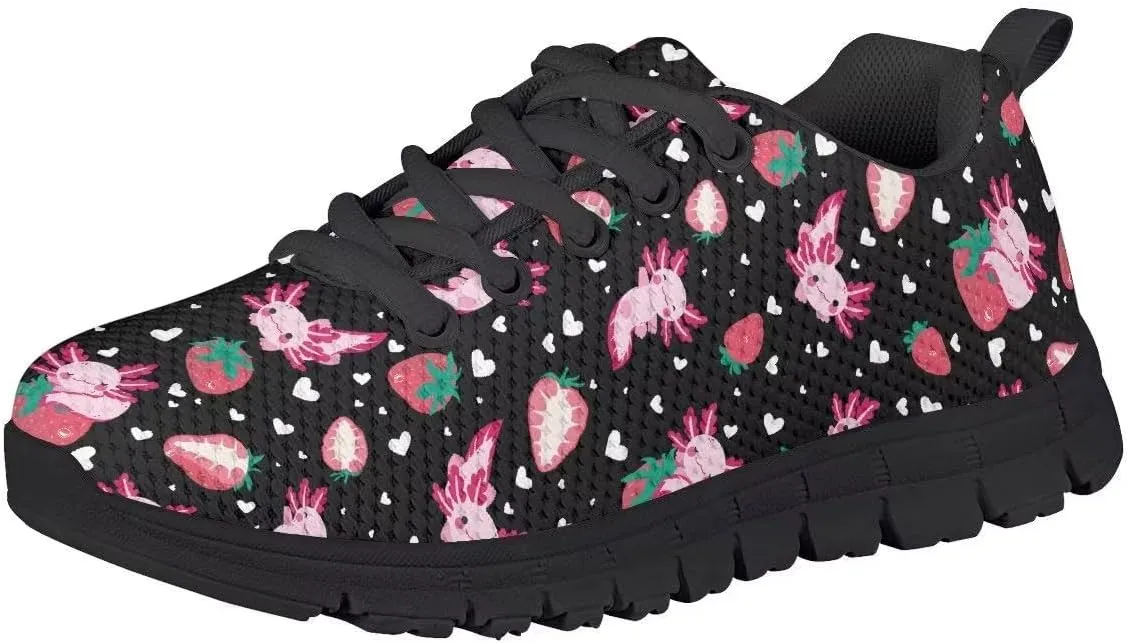 SYtrade Girls Athletic Shoes Kid's Lace-up Running Shoe Black Sole
