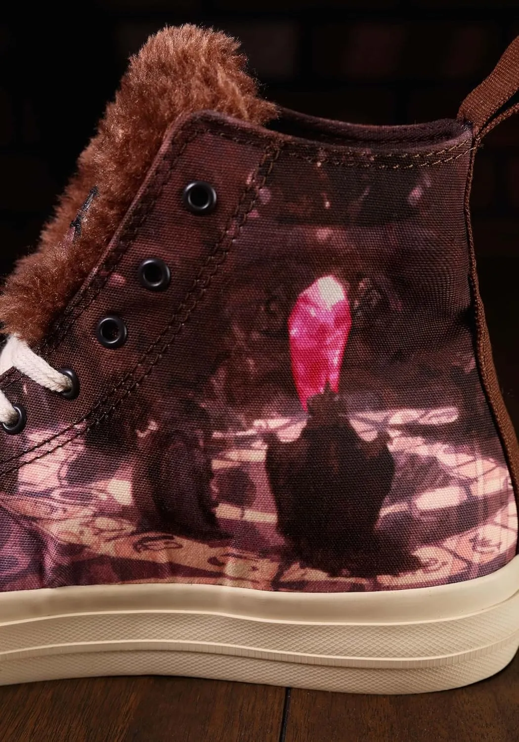 The Dark Crystal Skeksis Adult High Top Sneakers | Officially Licensed Dark Crystal Shoes, Embroidered Details