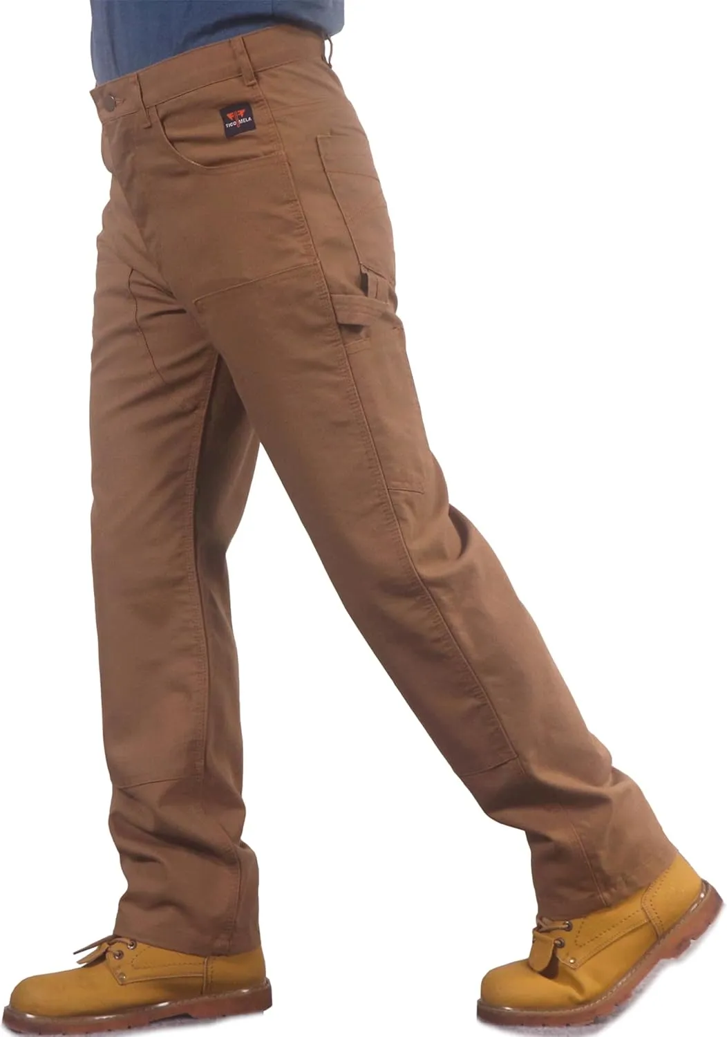 TICOMELA FR Pants for Men Flame Resistant Carpenter 100% Cotton Pre-Washed Fire Retardant Jeans