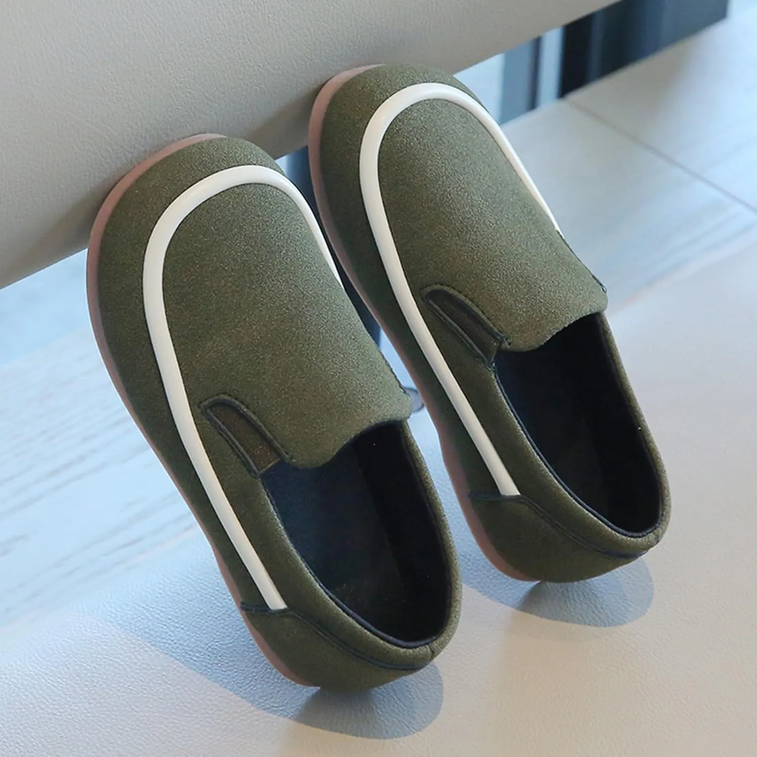 Toddler Boys Girls Leather Loafers Dress Shoes Little Kid Oxford Flats Casual Moccasins Slip-On School Uniform Walking Boat Shoes