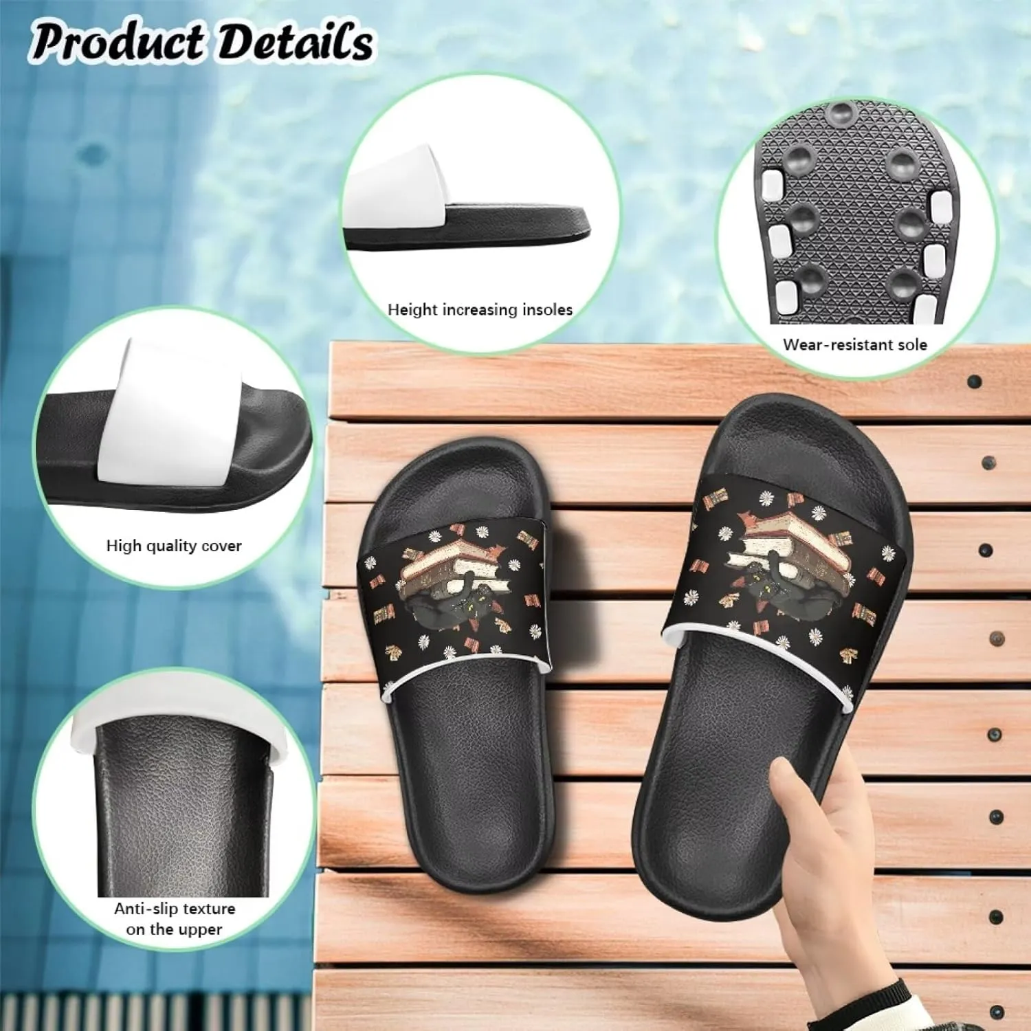 Toddler Little Kid Beach Pool Shower Slides Anti-Skid Home Bath Slippers Cute Summer Outdoor Shoes