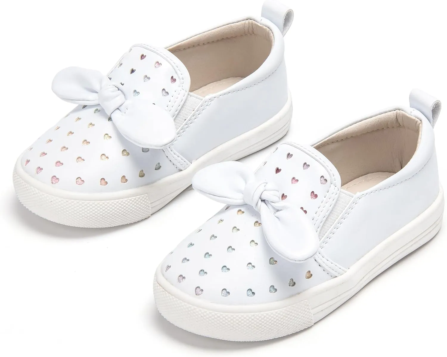 Toddler/Little Girls Sneakers-Slip On Glitter Sports Shoes for Running Walking