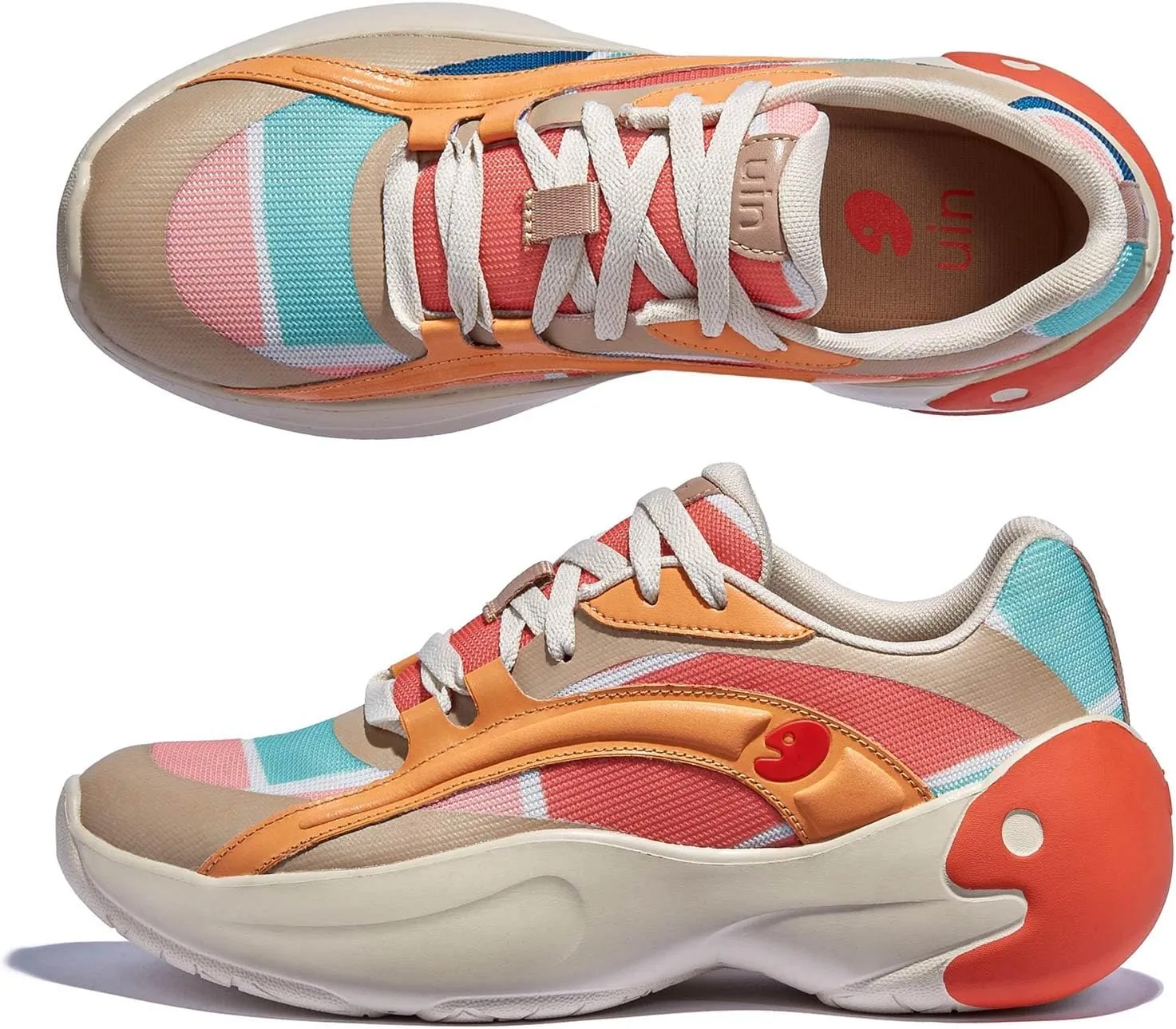 UIN Women's Chunky Fashion Sneakers Walking Casual Comfortable Art Painted Travel Designer Shoes Salamanca