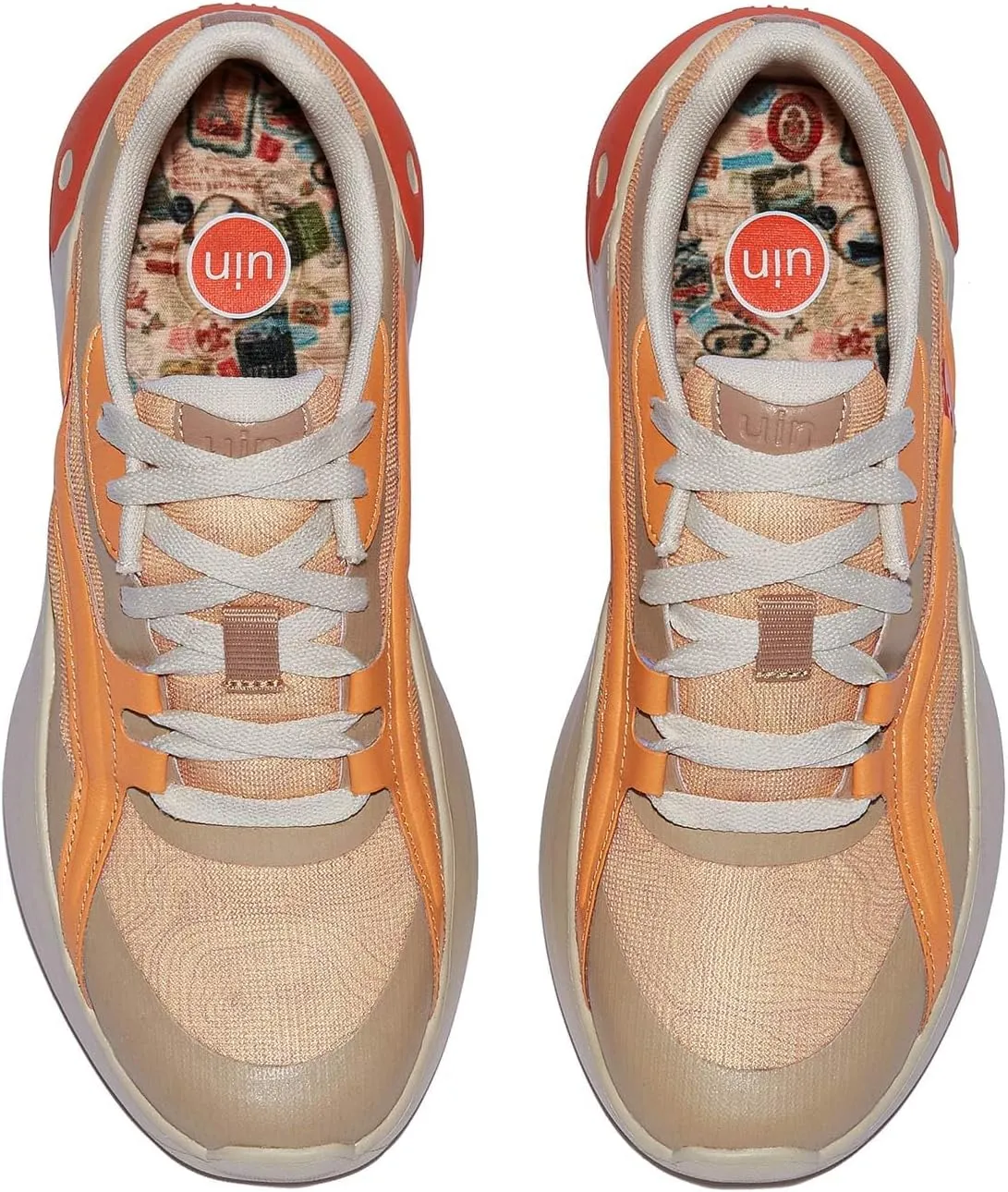UIN Women's Chunky Fashion Sneakers Walking Casual Comfortable Art Painted Travel Designer Shoes Salamanca