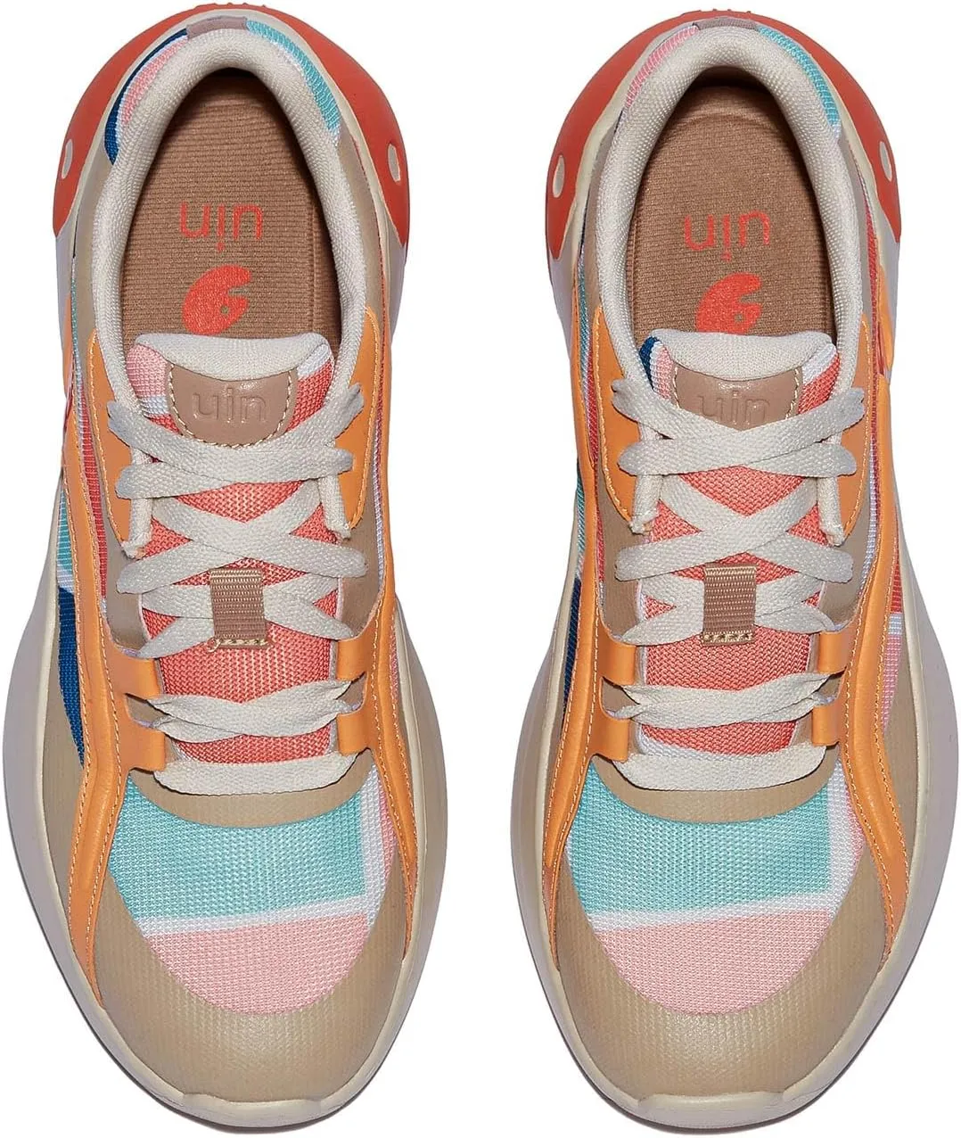 UIN Women's Chunky Fashion Sneakers Walking Casual Comfortable Art Painted Travel Designer Shoes Salamanca