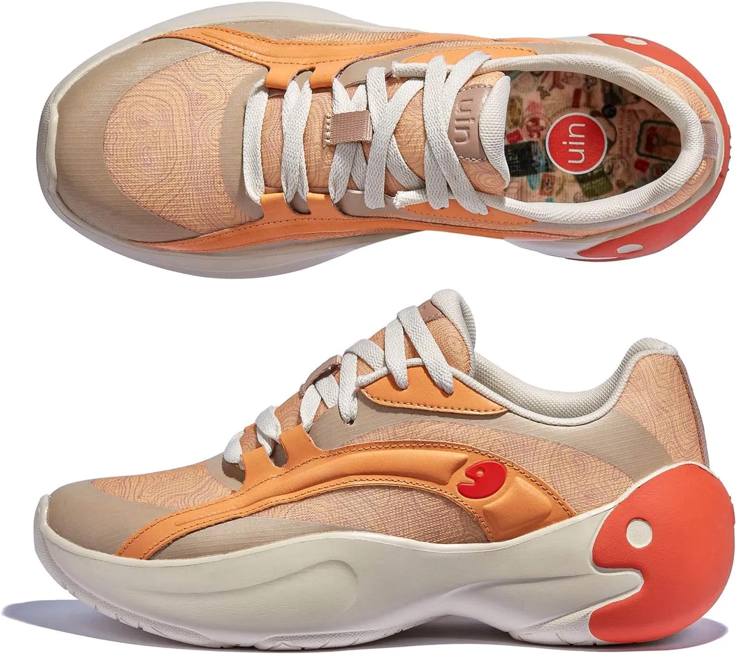 UIN Women's Chunky Fashion Sneakers Walking Casual Comfortable Art Painted Travel Designer Shoes Salamanca