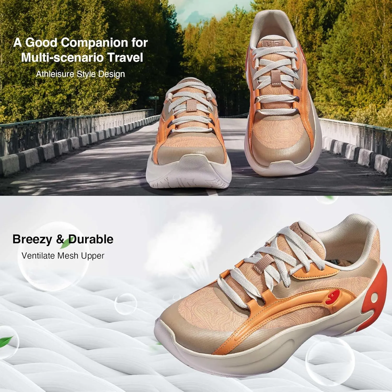 UIN Women's Chunky Fashion Sneakers Walking Casual Comfortable Art Painted Travel Designer Shoes Salamanca
