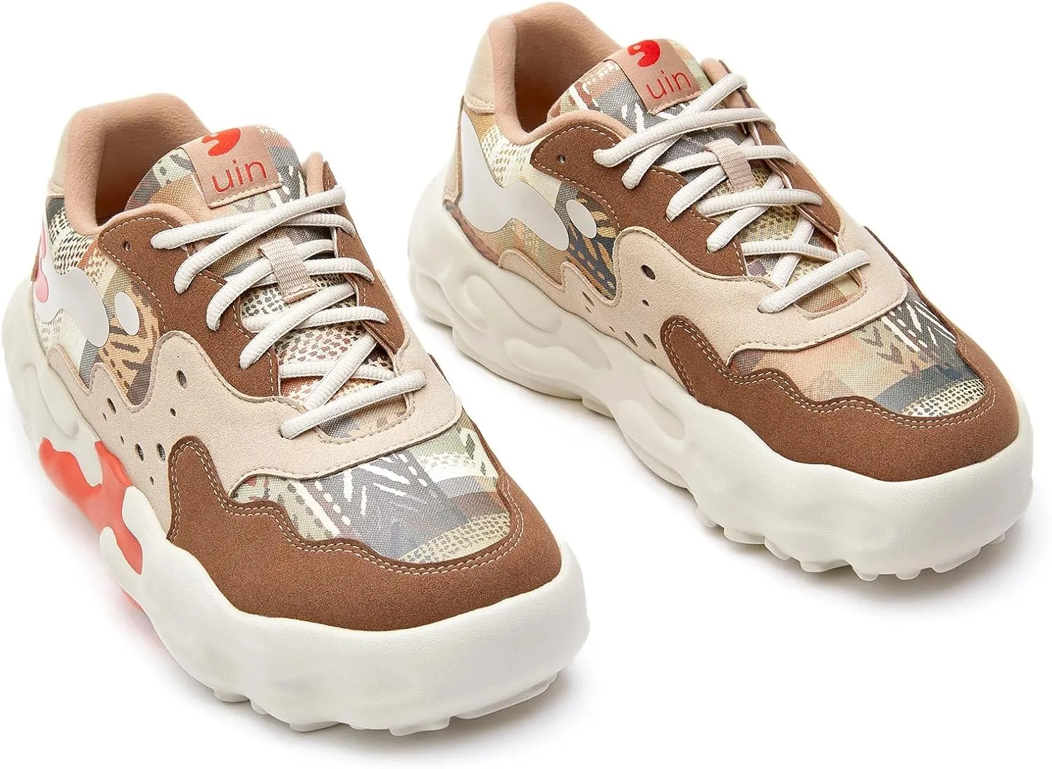 UIN Women's Chunky Platform Fashion Sneakers Walking Shoes Lanzarote