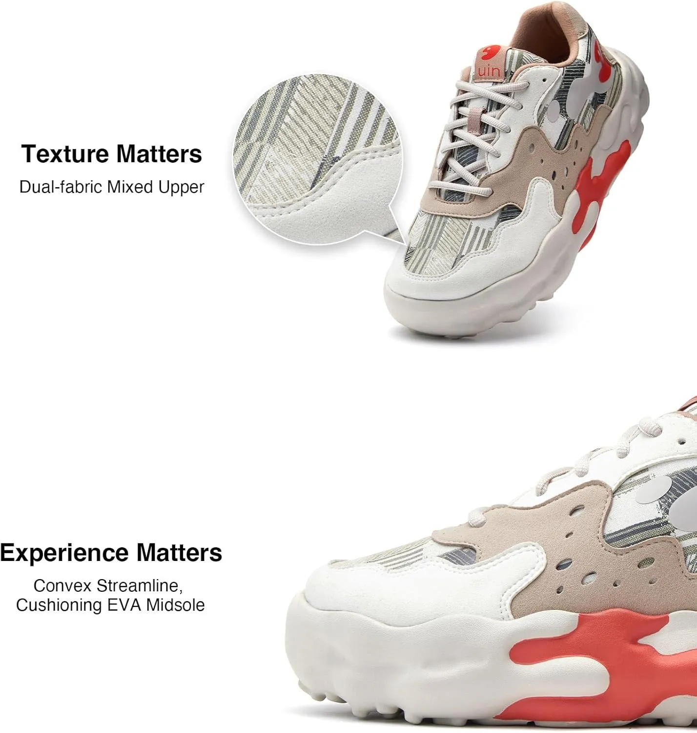 UIN Women's Chunky Platform Fashion Sneakers Walking Shoes Lanzarote