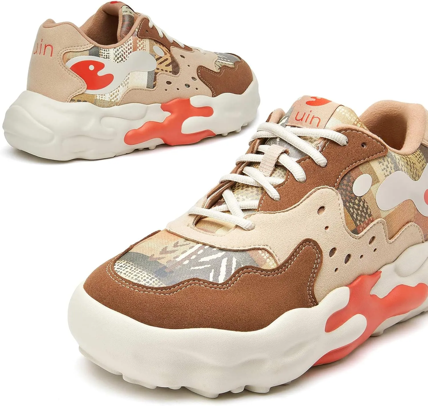 UIN Women's Chunky Platform Fashion Sneakers Walking Shoes Lanzarote