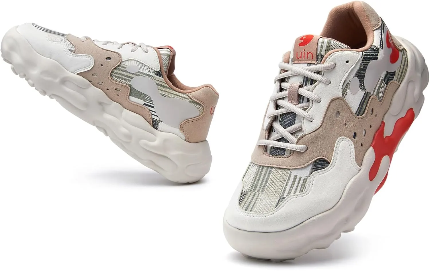 UIN Women's Chunky Platform Fashion Sneakers Walking Shoes Lanzarote