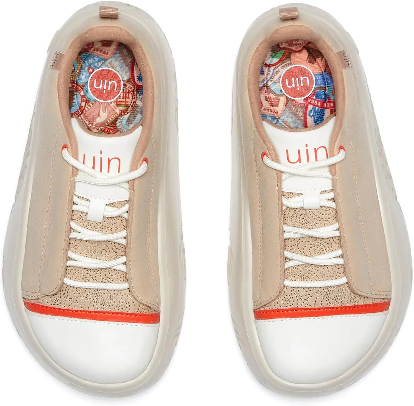 UIN Women's Chunky Sneakers Platform Comfortable Walking Art Travel Shoes Vigo Series