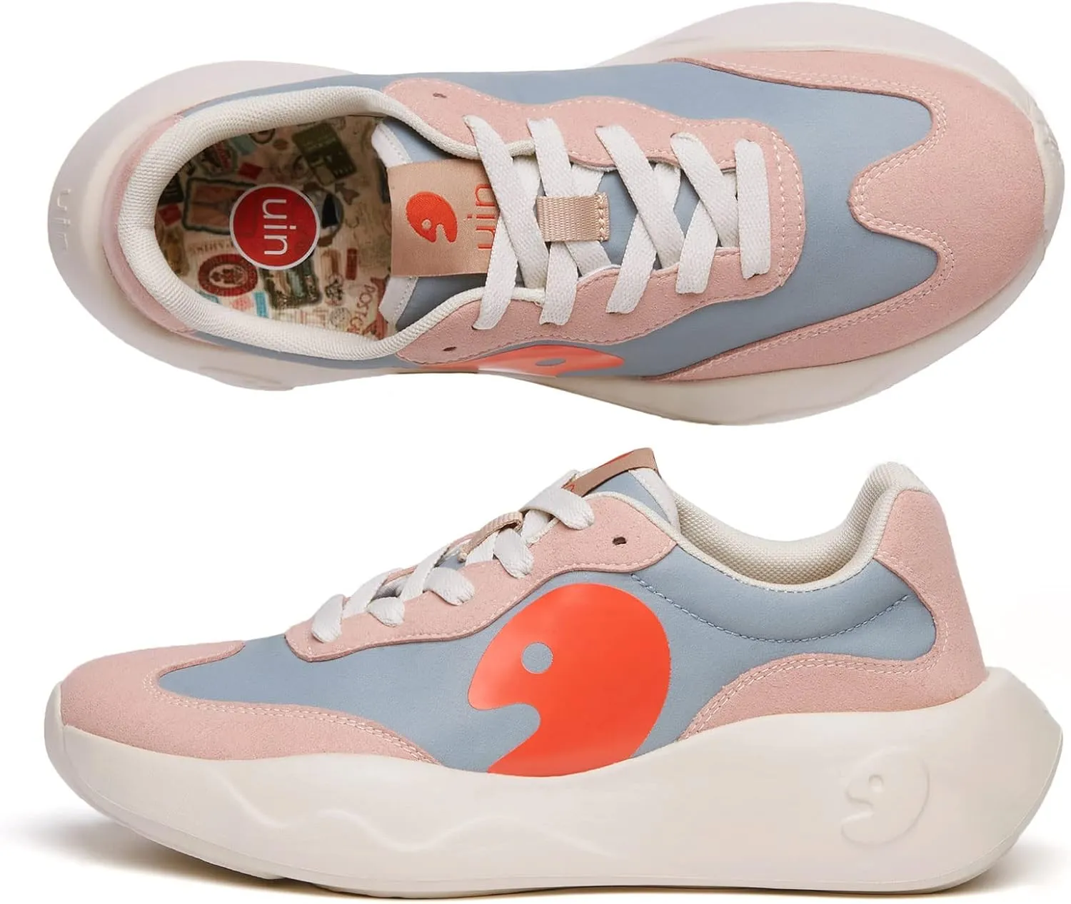 UIN Women's Retro Sneakers Lightweight Walking Casual Comfortable Art Painted Travel Shoes
