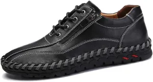 UPShi Men's Driving Penny Loafers Leather Slip On Casual Oxford Shoes