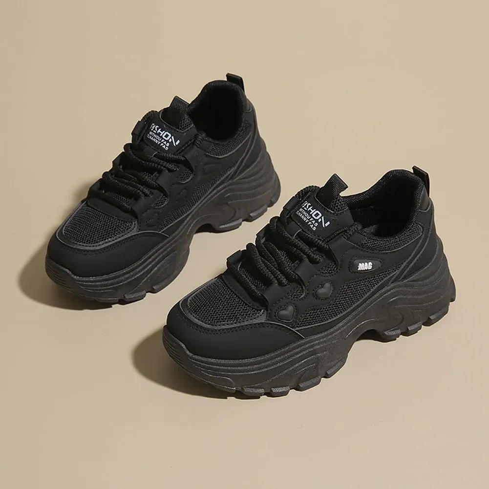 VAXAV Women's Stylish Chunky Shoes Breathable Mesh Platform Sneakers Casual Jogging Walking Shoes 5.5-8.5
