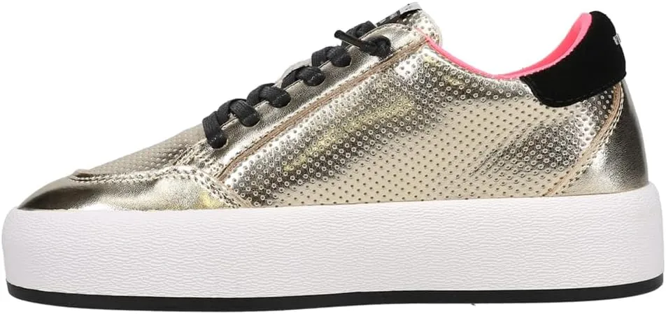 Vintage Havana Womens Balance Metallic Slip On Platform Sneakers Shoes Casual - Gold