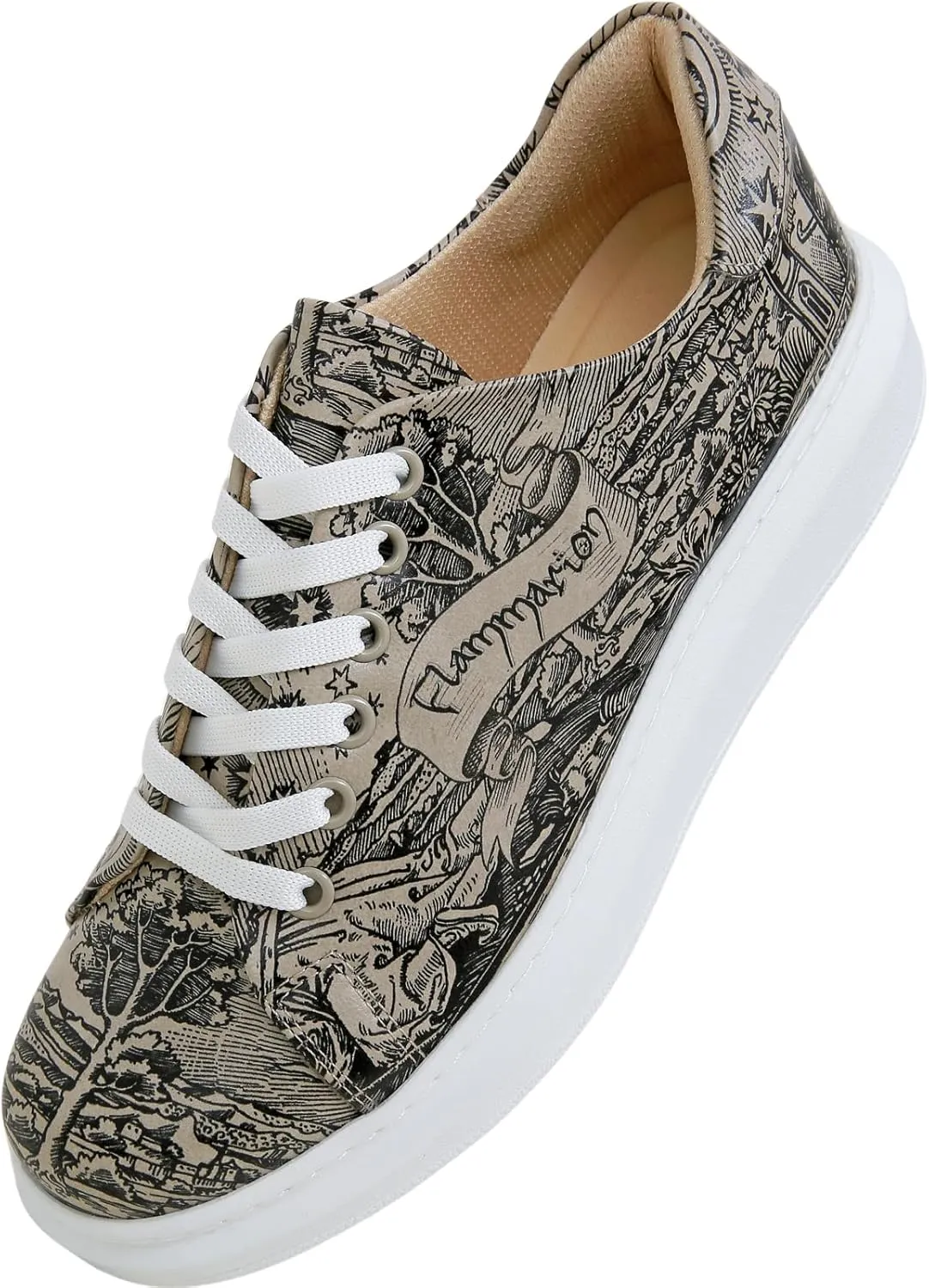 Wedge Platform Sneakers for Women - Handmade Vegan Leather, Unique Chunky Sneakers