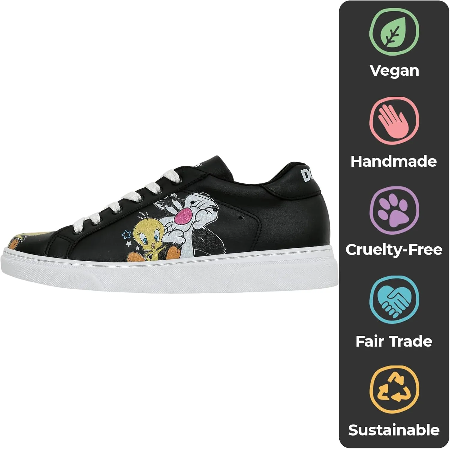 White Sneakers for Women - Handmade Women's Fashion Sneakers, Vegan Leather and Unique Design, Comfortable Shoes for Women, Ace Sneakers