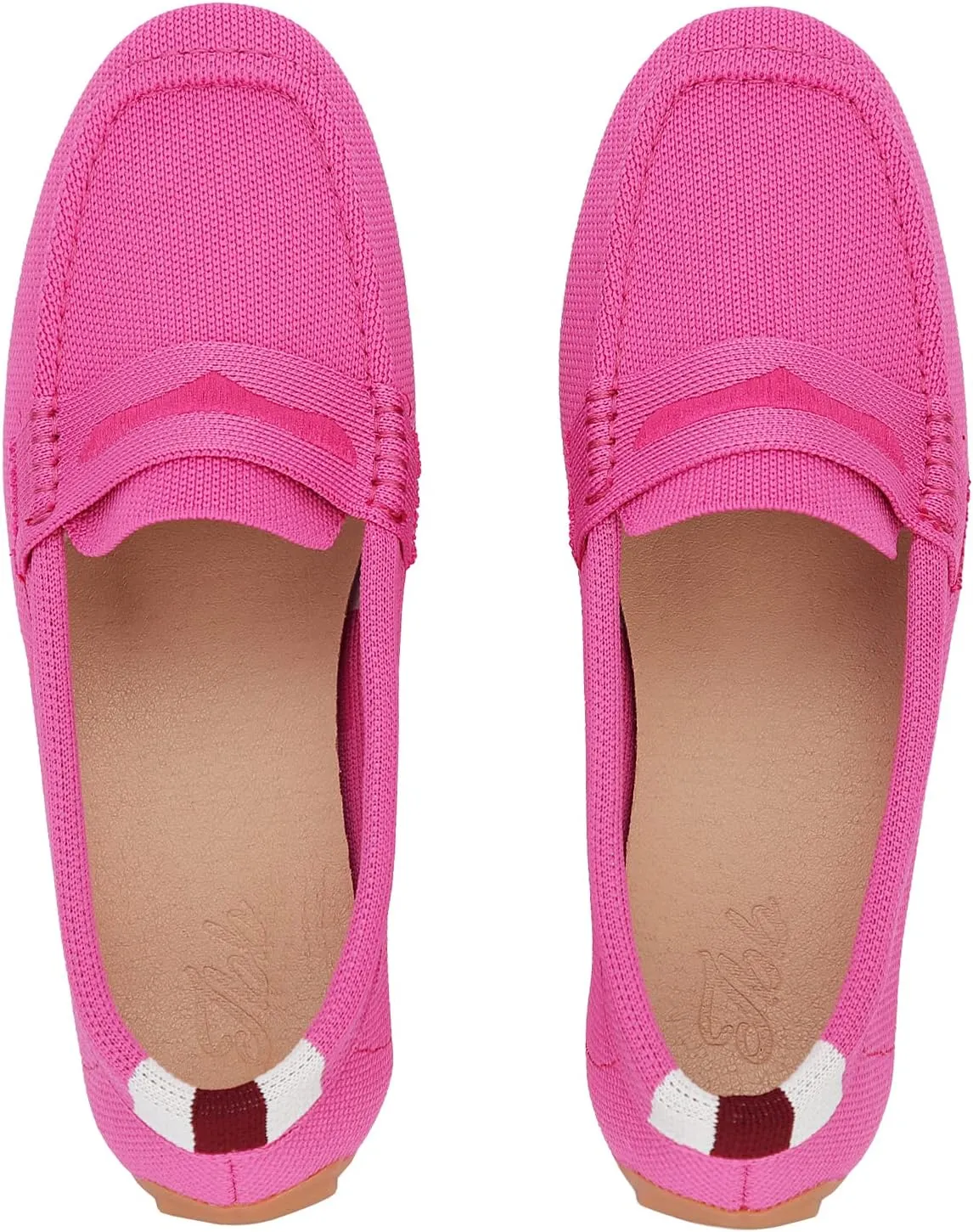 Women Knit Driving Loafers Penny Moccasins Comfortable Slip-on Walking Boat Shoes