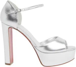Women's Chunky High-Heel Platform Sandals - Adjustable Ankle Strap, Open Toe Bridal Party Wedding Evening Dress Shoes
