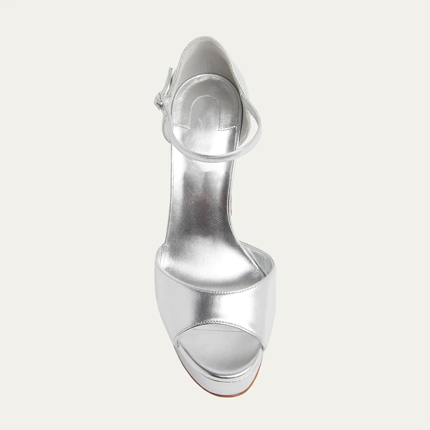 Women's Chunky High-Heel Platform Sandals - Adjustable Ankle Strap, Open Toe Bridal Party Wedding Evening Dress Shoes