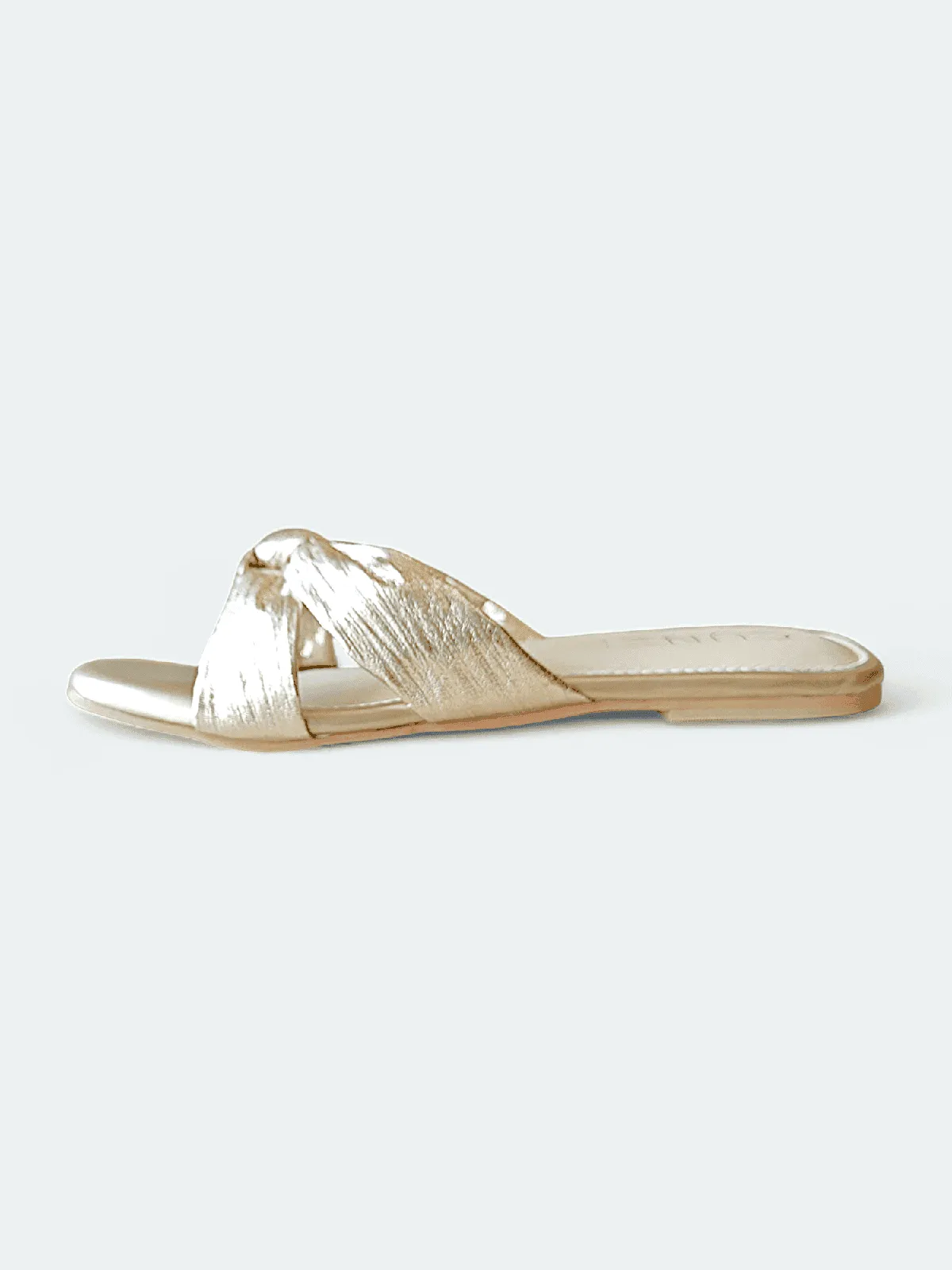 Womens Golden Knot Flat Sandals