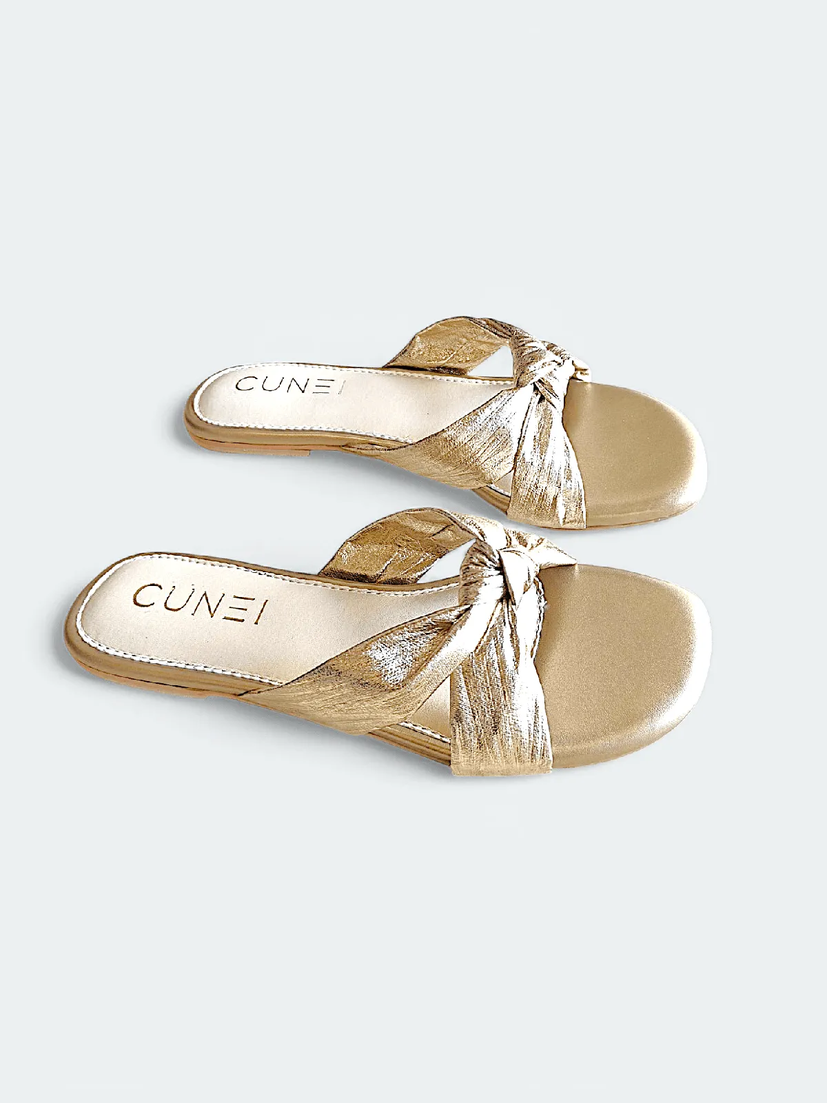 Womens Golden Knot Flat Sandals