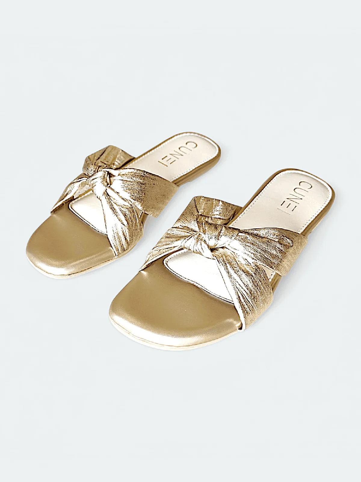 Womens Golden Knot Flat Sandals