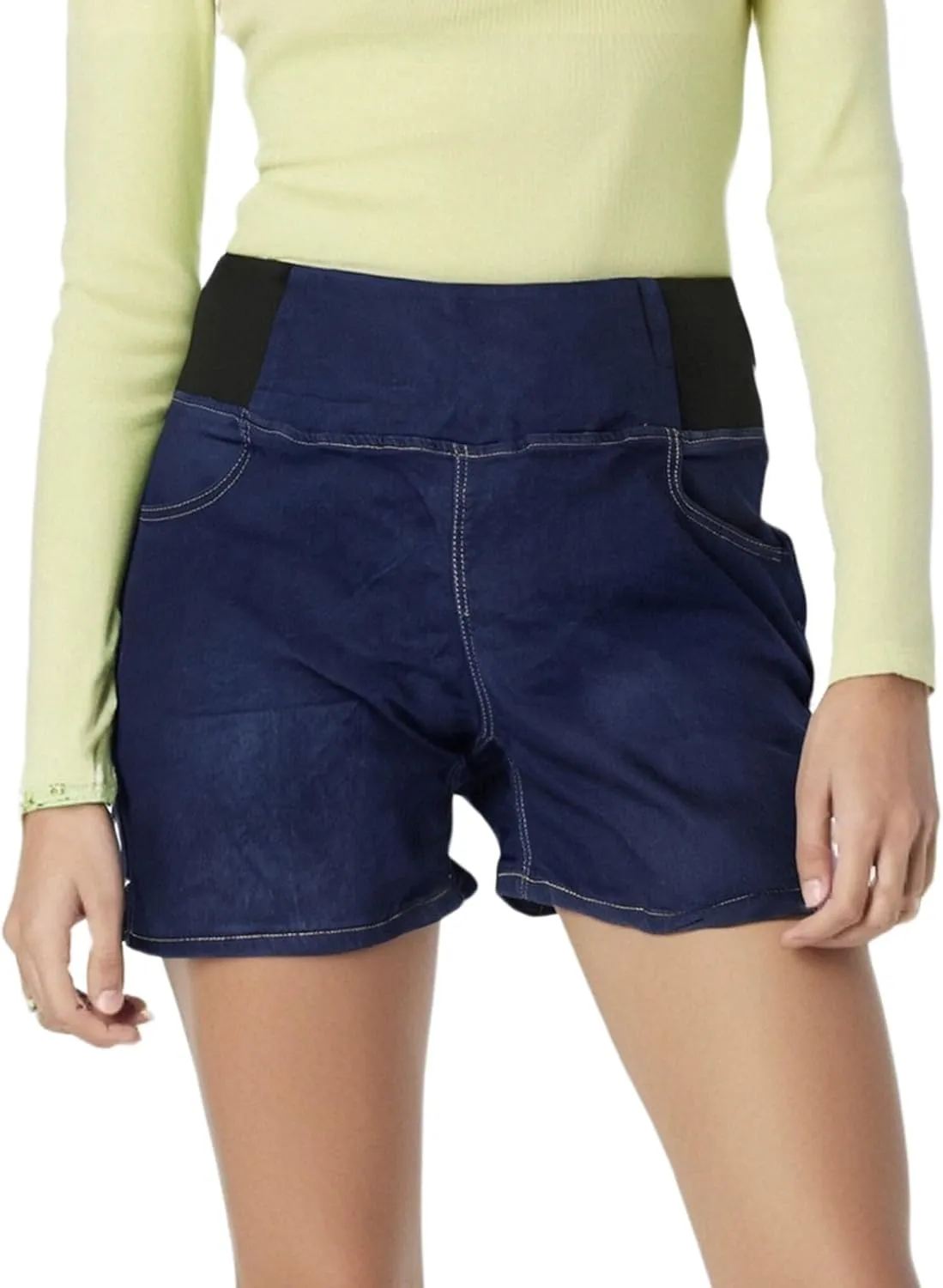 Womens High Waisted Stretch Denim Shorts Summer Casual Fashion Lightweight Plus Size Jean Shorts