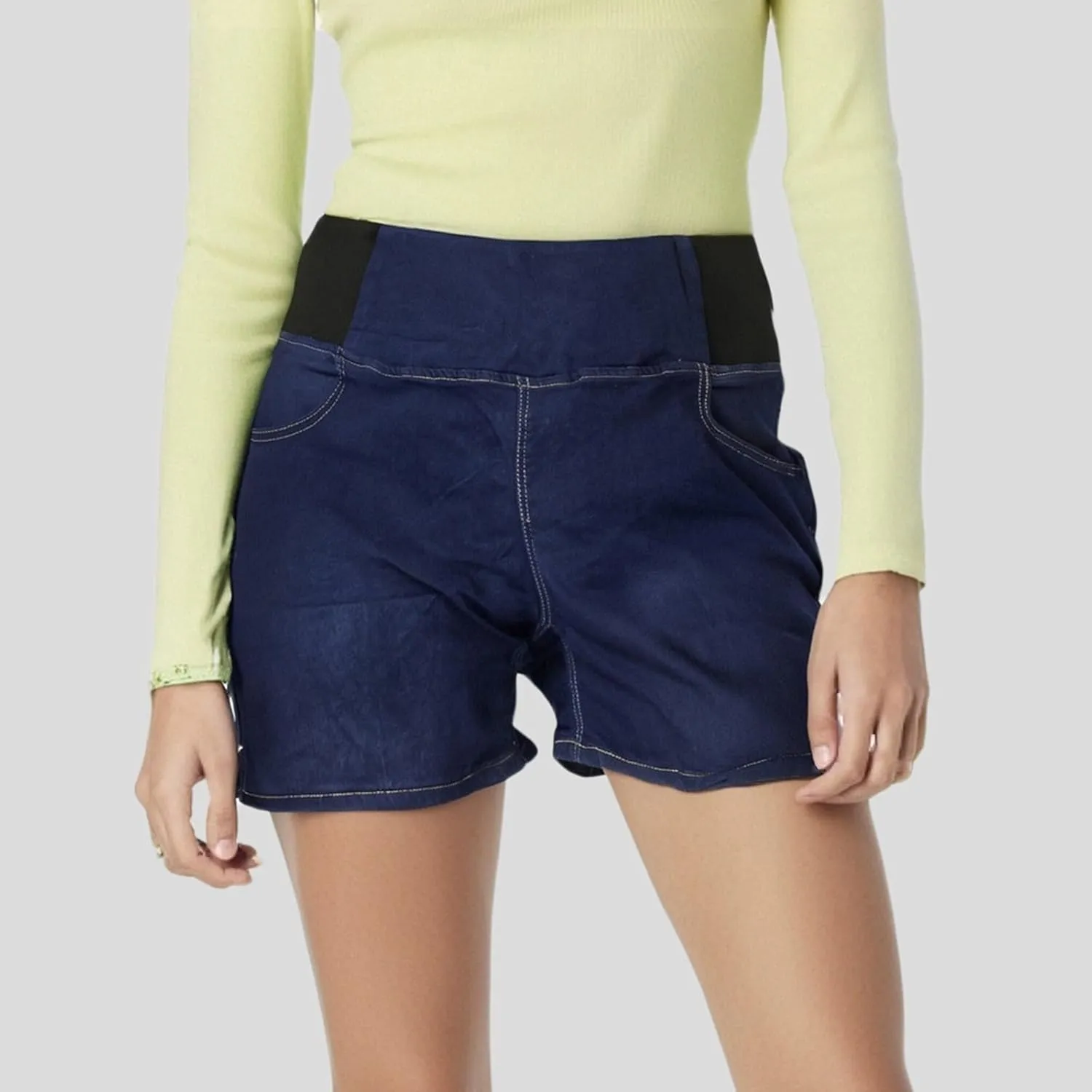 Womens High Waisted Stretch Denim Shorts Summer Casual Fashion Lightweight Plus Size Jean Shorts