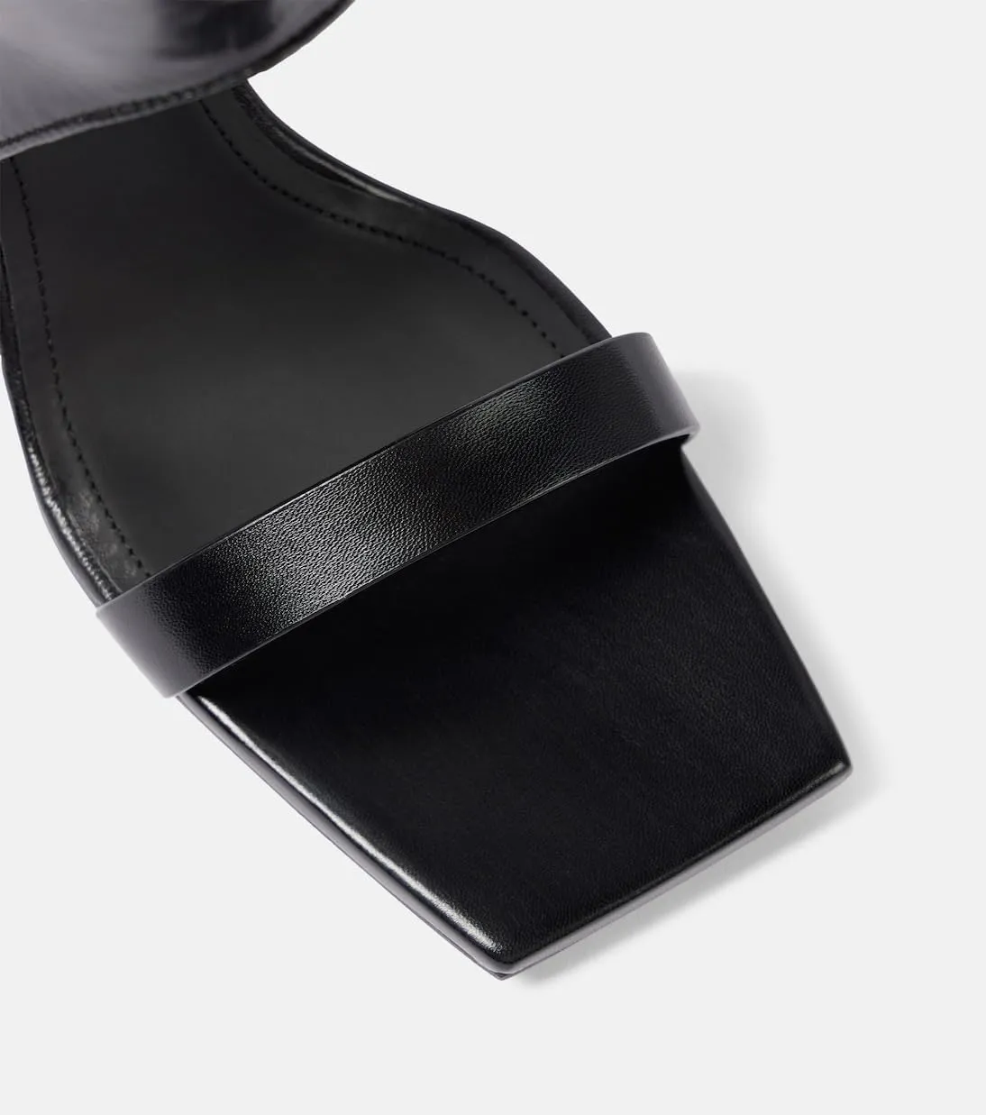 Women's Open Toe Knee High Boots Block Heel Sandals Unique Shape Wedge Heel Mid-Calf Boots Black Dress High Heels for Summer