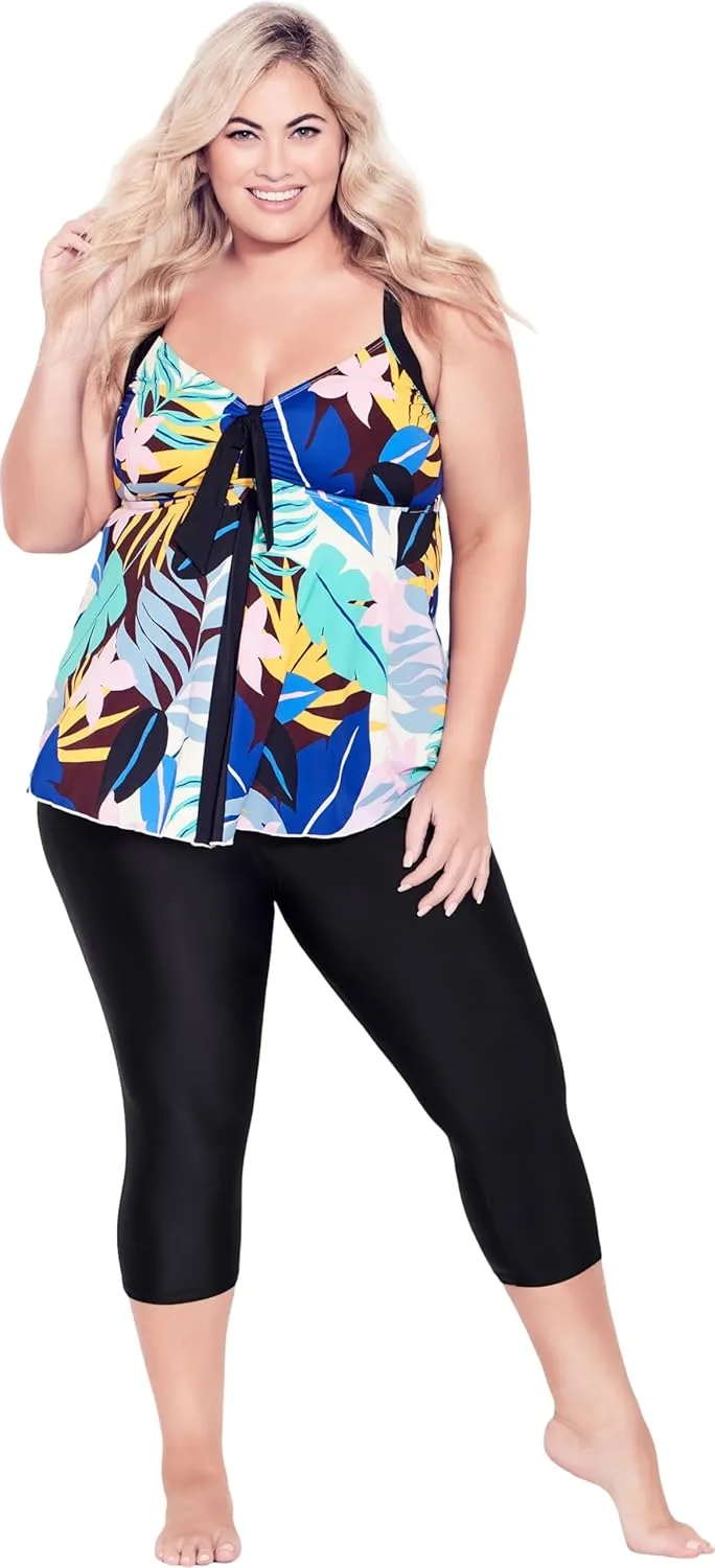 Women's Plus Size Swim Capri