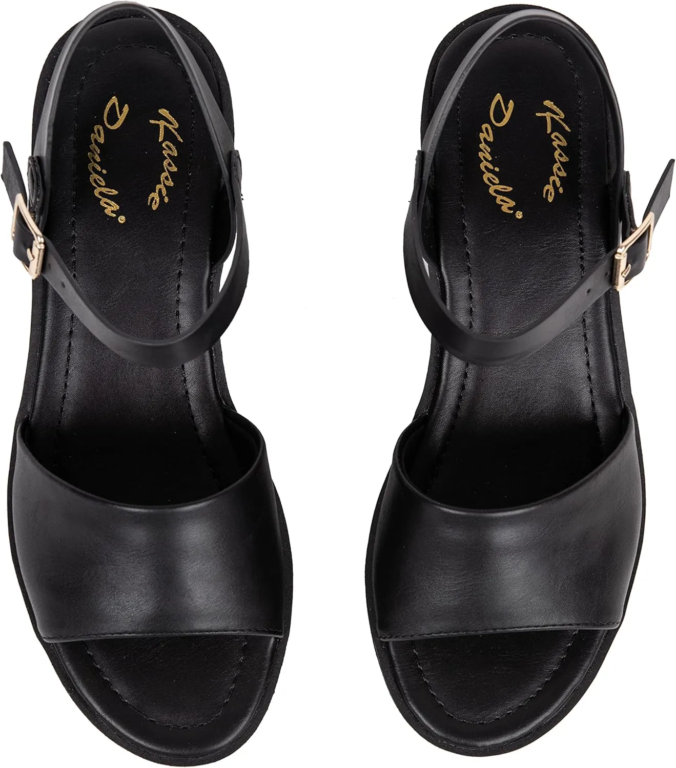 Womens Sandals Open Toe Lug sole Block Heeled Platform CHECA