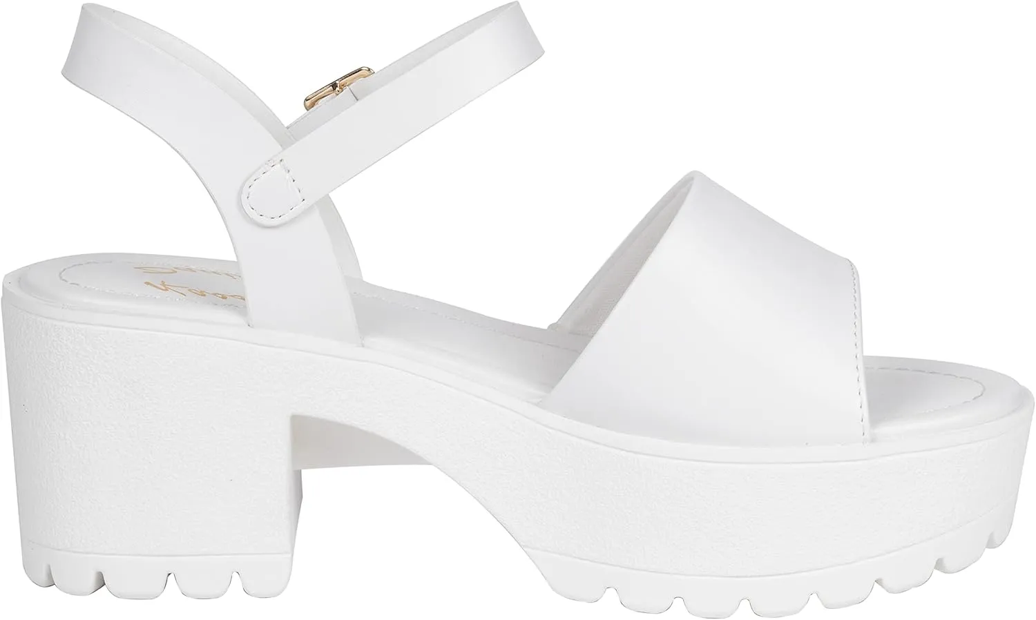 Womens Sandals Open Toe Lug sole Block Heeled Platform CHECA